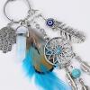 Boho feather keychain dream catcher charm decorative bag accessory